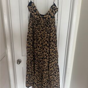 Abercrombie & Fitch Black and Tan Maxi Dress